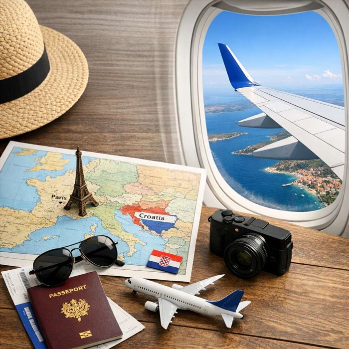 Temps de vol Paris vers la Croatie : guide rapide et pratique