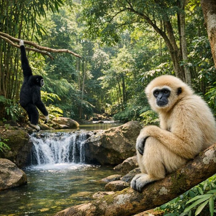 Où vivent les gibbons ? Habitat, régions et menaces