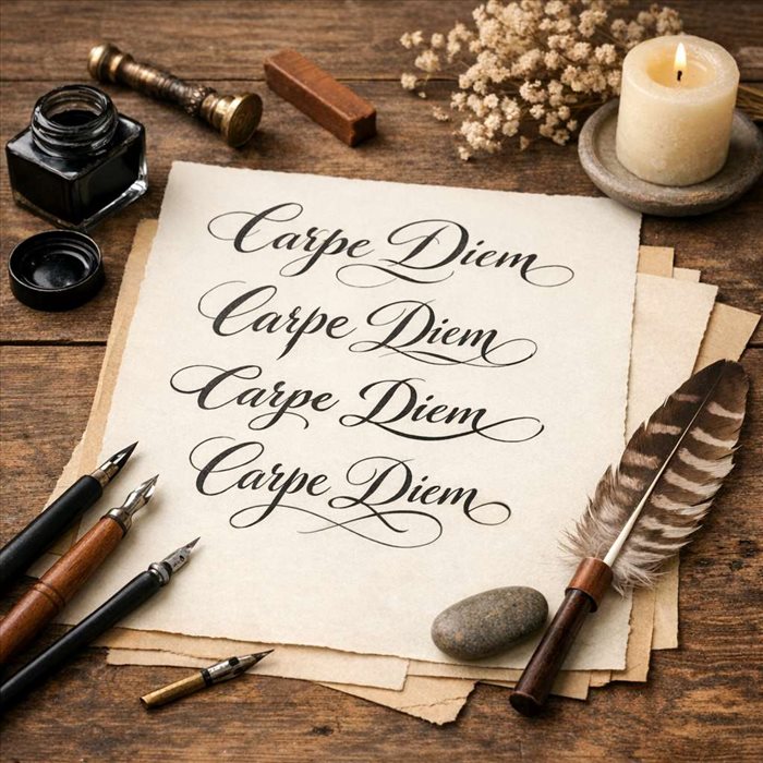 Carpe diem en calligraphie : styles et idées pour créer